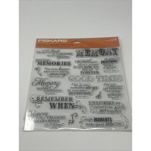 NEW Sealed 18 Fiskars Good Times Quote Clear Stamps Memories